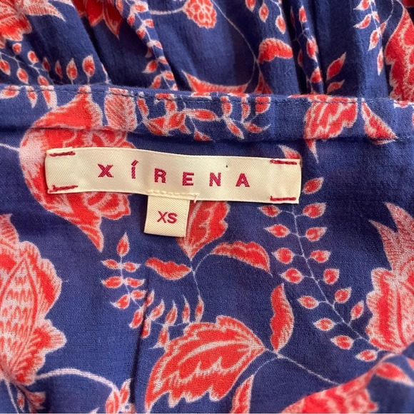 XIRENA Bardot in Bleu Fleur Cotton Dress XS - Picture 3 of 10